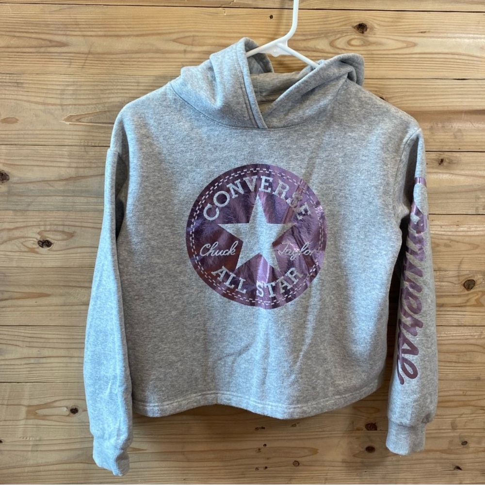 Converse Gray and Purple Hoodie
